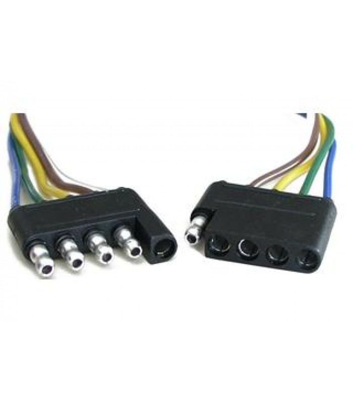 Pico 5 way flat male / female trailer connectors 12