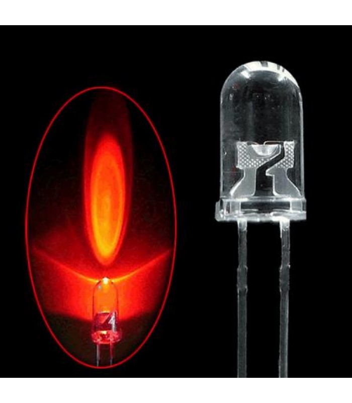 5mm Red LED Super Bright Round Light Bulbs