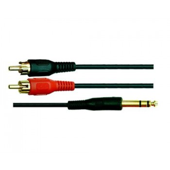 Diviseur 6.3mm Stéréo Mâle à Double RCA Mâle 6 po. de Global Tone