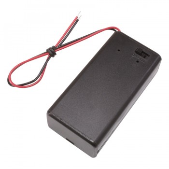 PureVolt Support scellé pour pile 9V avec interrupteur et fils conducteurs