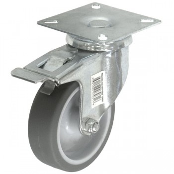 Roulette pivotante avec frein - 121 lbs - 3"