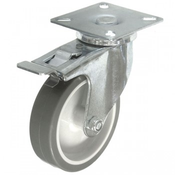 Swivel Caster with Brake - 154 lbs - 4"