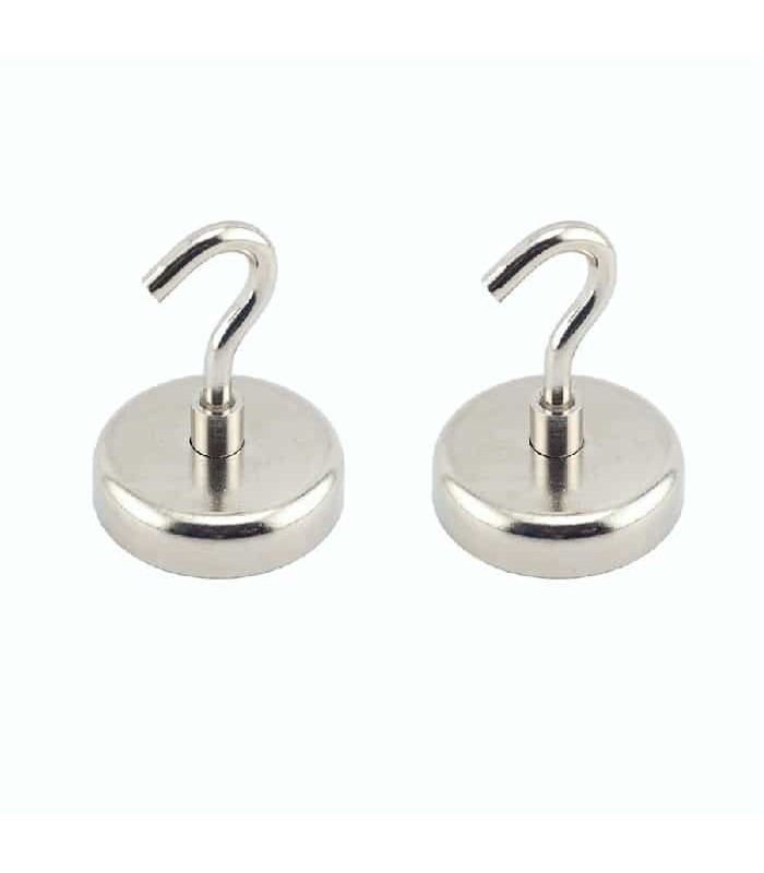 1-1/2 in Magnetic Hook - 8 lbs Capacity - Pack of 2