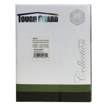 Tough Guard Door Knob Crystal Diamond Dummy Satin Nickel