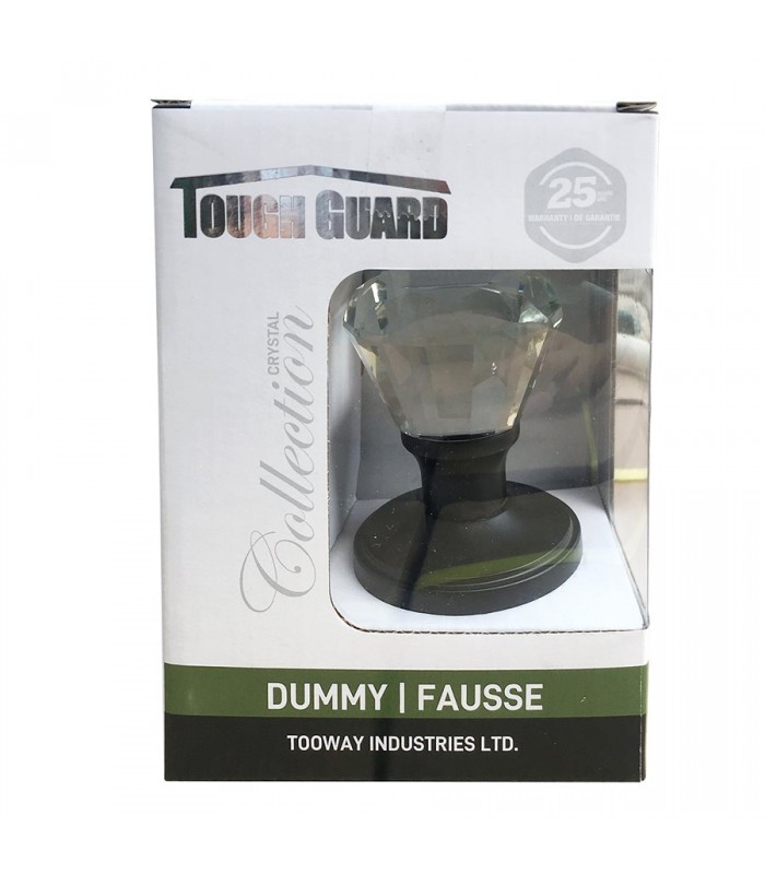 Tough Guard Bouton de porte Crystal Diamond Factice Noir