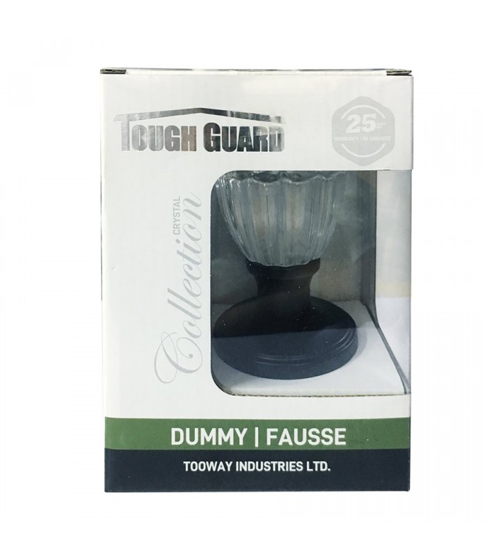 Tough Guard Bouton de porte Crystal Tulip Factice Noir