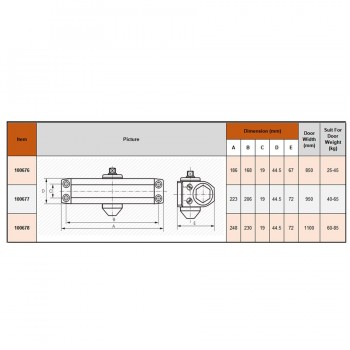Tough Guard Heavy Duty Aluminum Door Closer