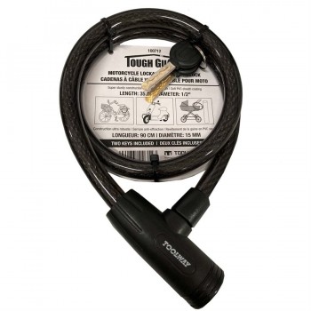 Tough Guard Cadenas à câble verrouillable pour moto - 90cm