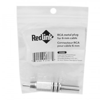 RedLink RCA Metal Plug For 6 mm Cable