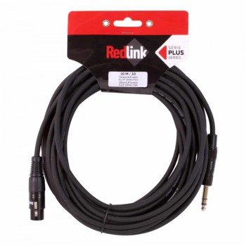 RedLink Câble XLR Femelle à 1/4" TRS Mâle - 10 Mètres