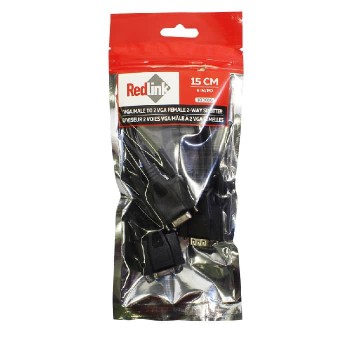 RedLink Diviseur 2 voies VGA mâle à 2 VGA femelles - 15 cm