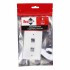 RedLink Plaque murale modulaire - 2 ports - Blanc