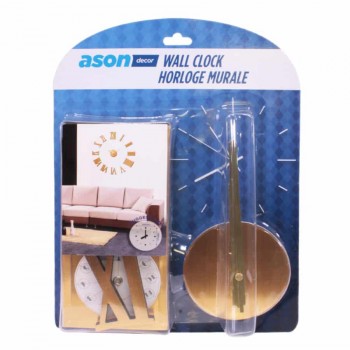 Ason Decor Horloge murale adhésive à chiffres romains - 600 mm - Or
