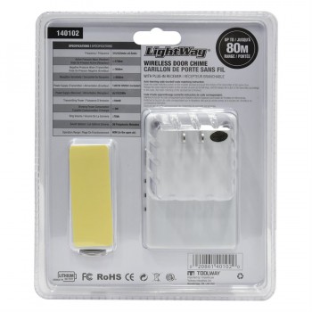 LightWay Door Chime With Wireless Remote White