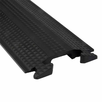 Protecteur de câbles à canal simple - 152 cm X 13 cm X 2.5 cm - Noir