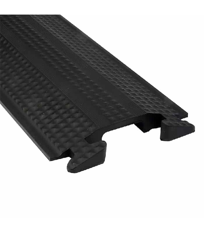 Single Channel Cable Protector - 152 cm X 13 cm X 2.5 cm - Black