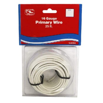 16GA Wire Roll - 25 ft - White