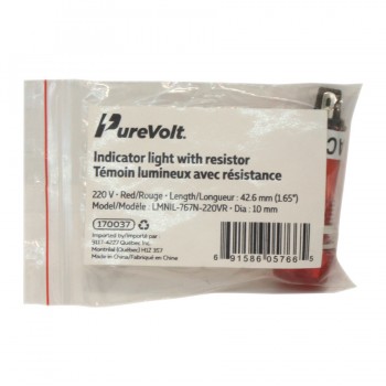 PureVolt Témoin lumineux - 220V - Rouge