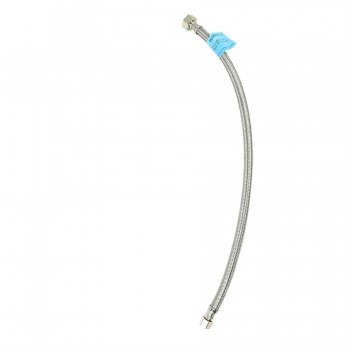 Tube d'alimentation en eau Acier inoxydable tressé 1/2 po. FIP x 1/2 po. FIP x 20 po. Robinet