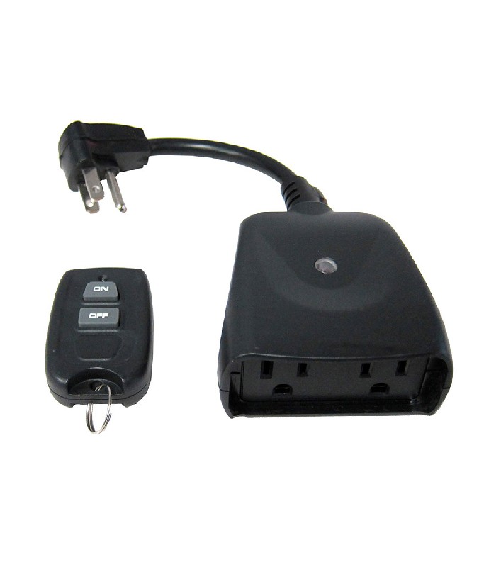 2-Outlet Plug-In Receiver with Remote Control - Indoor/Outdoor