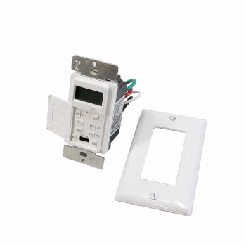 PureVolt Minuterie murale numérique 7 Jours - Blanc