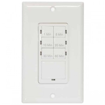PureVolt Minuterie Numérique Murale - 7 boutons préréglables - Blanc