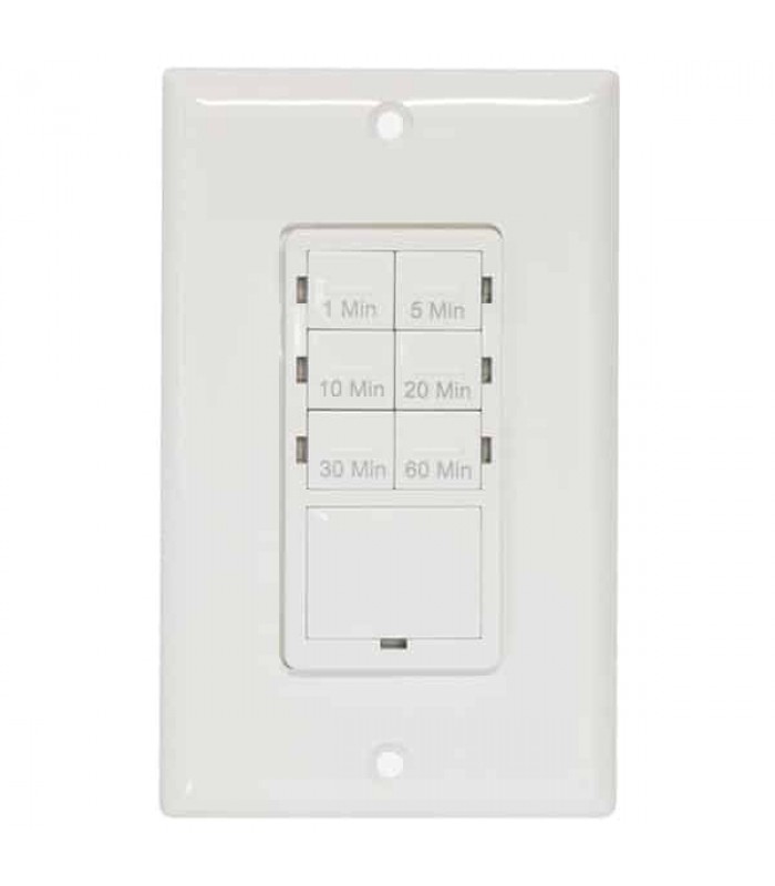 PureVolt Digital In-wall Timer - 7 Preset buttons - White