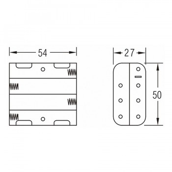 PureVolt Support Pour Batterie Aaa X 8 Avec Fils