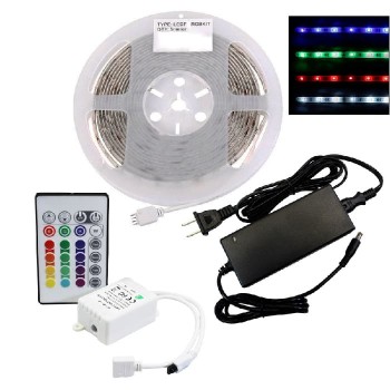 Ason Decor Flexible LED Strip with Remote Control - 12 V - 60 LEDs/m - IP68 - RGB - 5 m