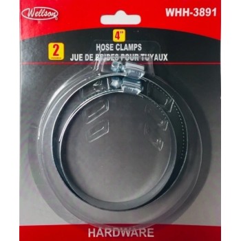 4 in. hose clamps - Pack of 2