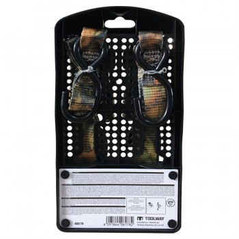 Stinson Camo Ratchet Tie Down 1in x 15ft BS-1500lb WLL-500lb - Pack of 2