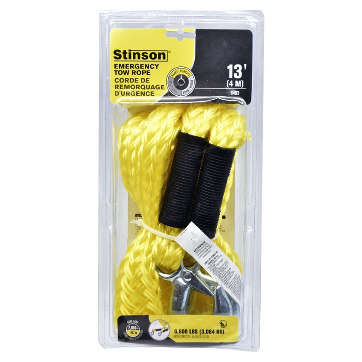 13 ft. Yellow Emergency Tow Ropes 