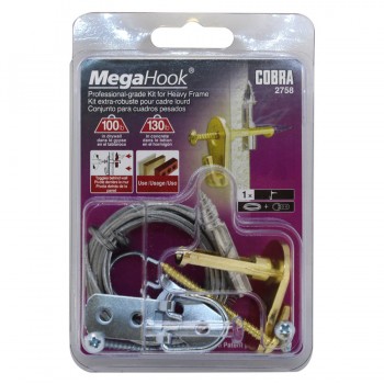 Cobra Anchors Heavy-Duty Frame Kit with Steel Cord, Screw and Hook