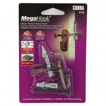 Cobra Anchors Heavy Duty Swivel Self-Drilling Hook - 100 lbs - Antique