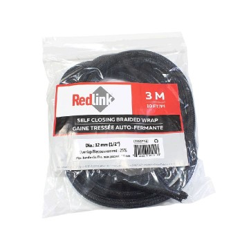 RedLink Self-Closing PET Expandable Braided Sleeving - 12.7mm (1/2") - 3m - Black
