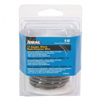 Fil à usages multiples 14 AWG - Noir – 18 pieds