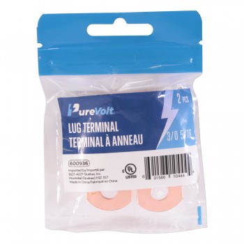 PureVolt 3/0 AWG Lug Terminal for 5/16" Screw - Pack of 2