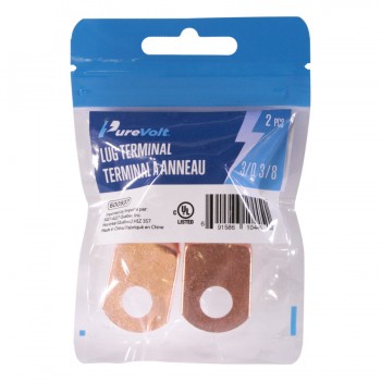 PureVolt 3/0 AWG Lug Terminal for 3/8" Screw - Pack of 2