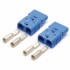 RedLink Anderson 2 Pole Connector with SGD5900 Terminals - 600 V - 50 A - 6 AWG - Blue - Pack of 2