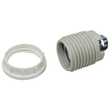 PureVolt Porcelain Lampholder E26 with Hickey and ring