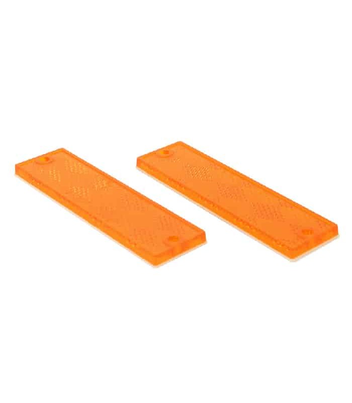 Rectangular Amber Reflector - Pack of 2