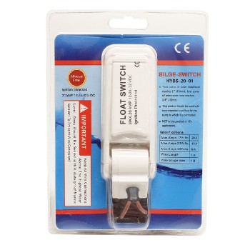 Interrupteur à flotteur pour pompe de cale - 12 V - 20 A