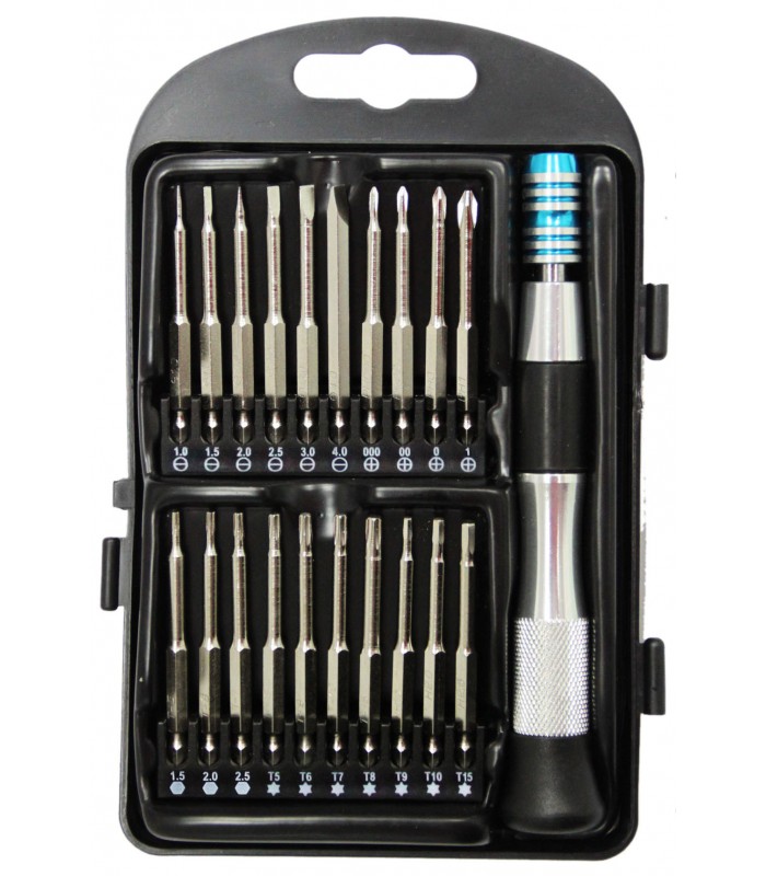 RedTools Precision Screwdriver Bit Set with Handle and Storage Case - 21 Pieces