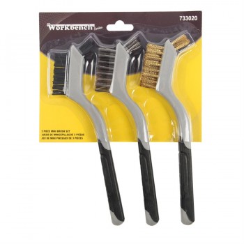 Brosses en acier 7 po. - 3 mcx Poignée confortable de ToolTech