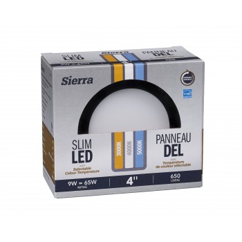 Sierra Slim 4 in. LED recessed w/selectable colour temperature - Black