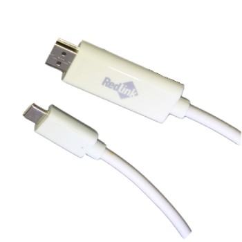 RedLink Câble USB-C mâle à HDMI mâle - 4 K Ultra HD - 180 cm