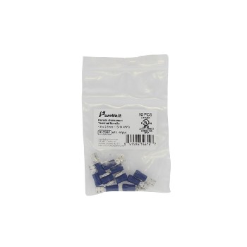 PureVolt Female Blade Terminal - .187" - 16-14 AWG - Blue - Pack of 10