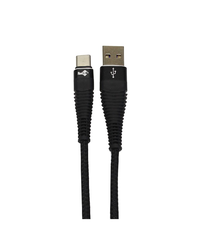 RedLink Câble renforcé USB mâle à Type C mâle - Noir - 1m