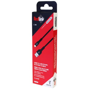 RedLink USB to Lightning Cable - Black - 1 m