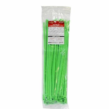 RedTools Attache autobloquante en nylon 15 po - Vert fluo - Paquet de 100